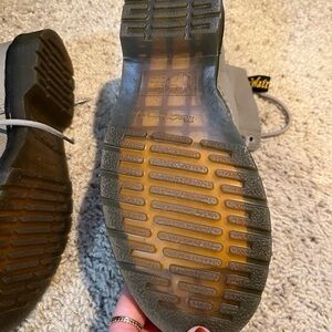 Dr. Martens boots lace up, gray like new!